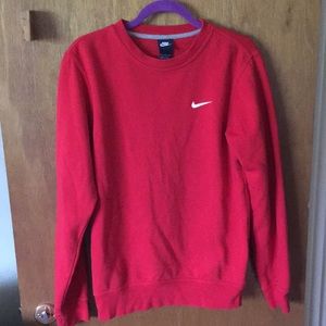 Red Nike crewneck